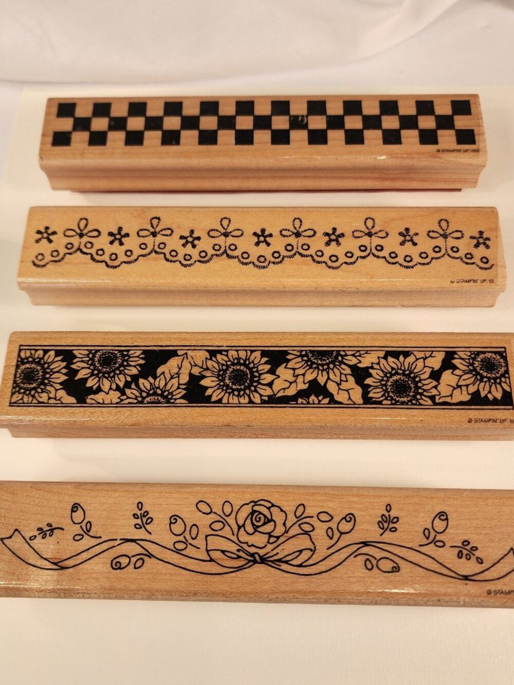 VINTAGE STAMPIN' UP LOT of 4 Border stamps